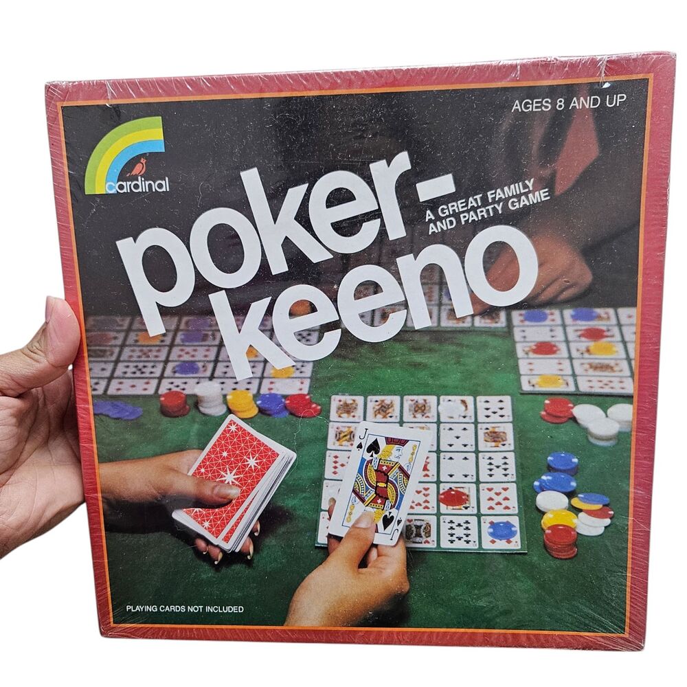 Vintage Poker Keeno Poker Keno Family & Party Game Cardinal 1981 New Sealed
